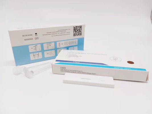 ISO 13485 Colloidal Gold Covid 19 টেস্ট কিট সেলফ টেস্ট সিঙ্গেল প্যাকেজ